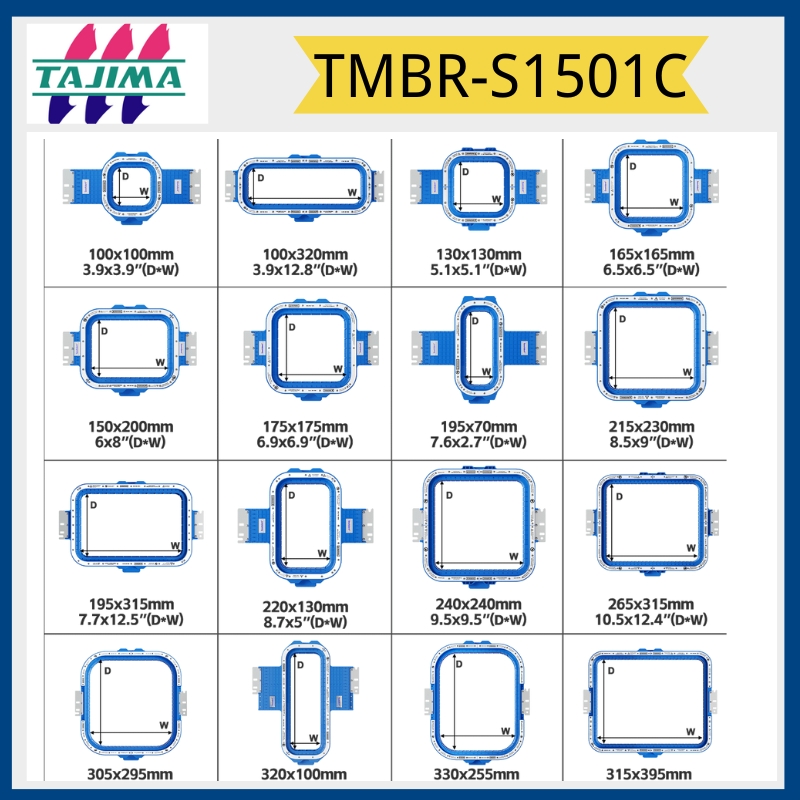 Embroidery Hoop Plastic - Sewpassion-Manyetik Nakış Kasnakları, Tajima, TMBR-S1501C Nakış