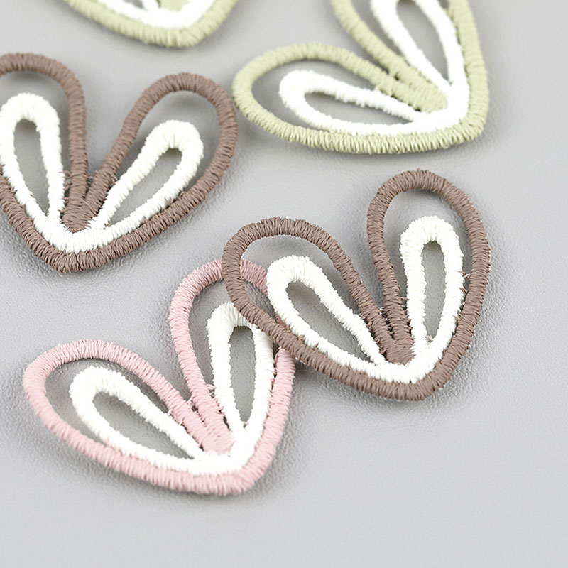 Embroidery On Socks - 20 adet Sevimli Nakışlı Oyuk Tavşan
