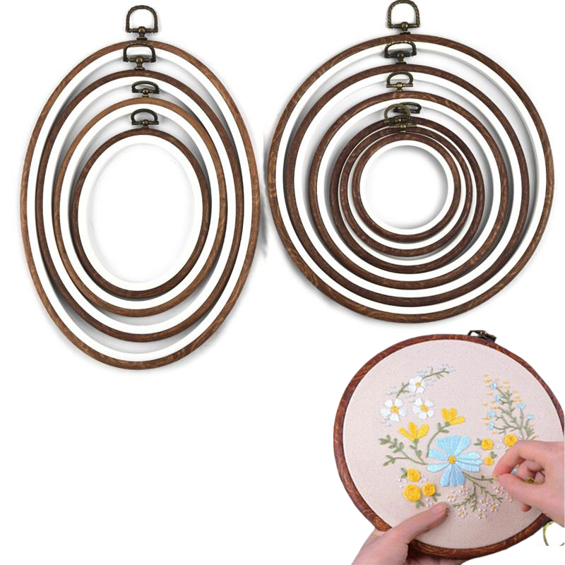 Embroidery Hoop Plastic - 10 adet dikiş aracı yuvarlak Oval
