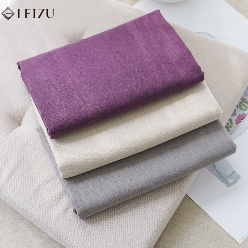 Linen Fabric Natural - 0.5/1/2 Yard Düz Renk Pamuk Keten