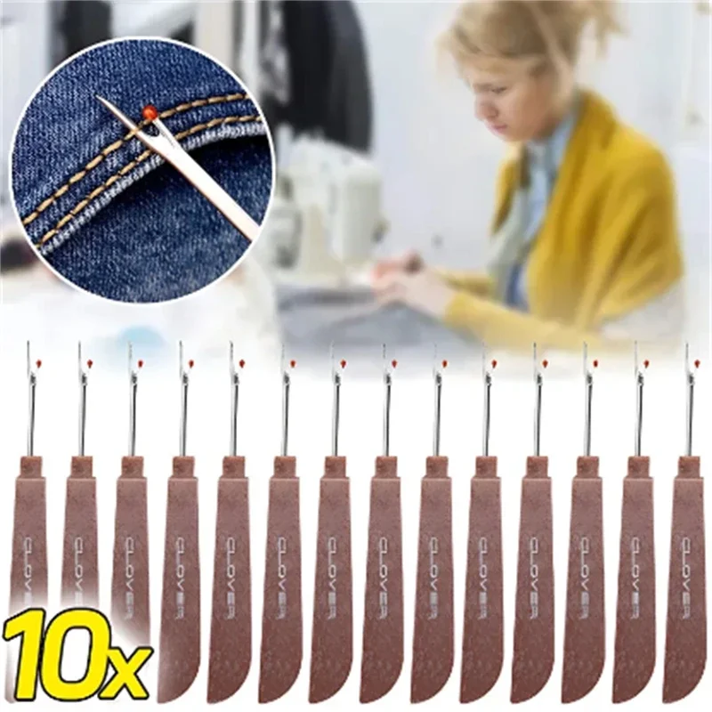 Embroidery Removal Tool - 1/10 adet çelik iplik kesici ahşap