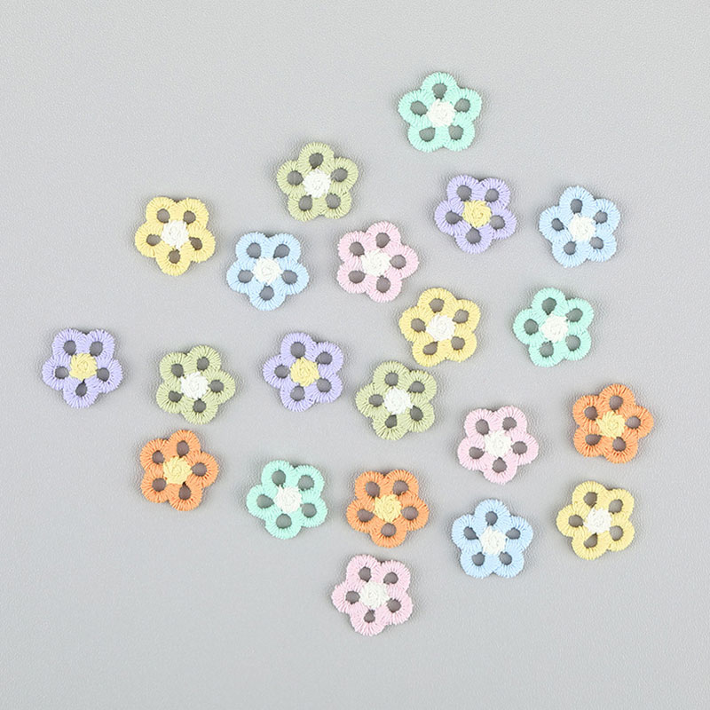 Embroidery On Socks - 30 Adet 1.5cm Erik Çiçeği Nakışlı