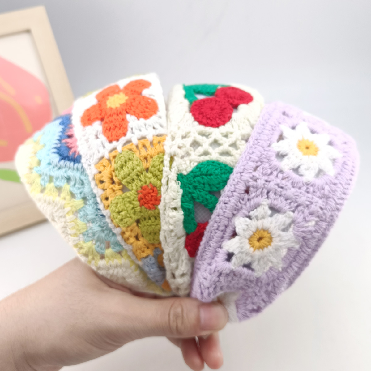 Embroidery Hoop Plastic - Tatlı Çiçek Nakış Kız Saç Çemberler