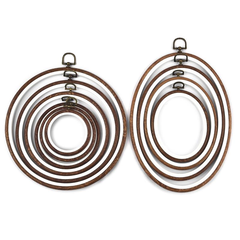 Yuvarlak Oval ahşap renk gerge - Embroidery Hoop Plastic incelemesi ve fiyatı