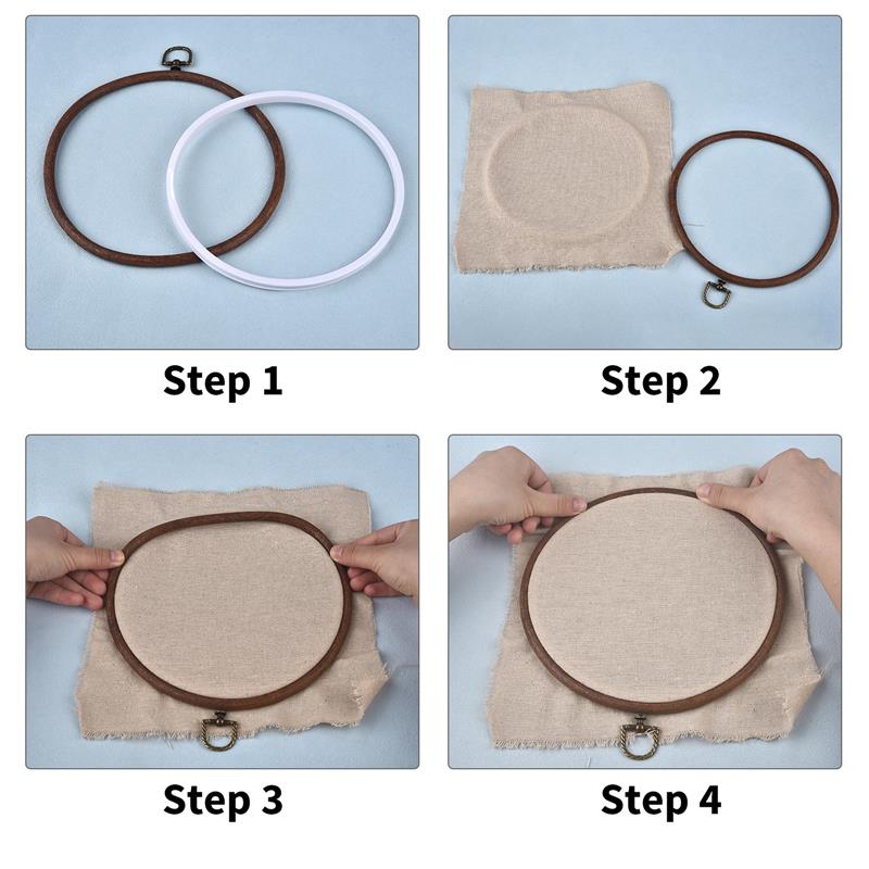 Yuvarlak Oval ahşap renk gerge - Embroidery Hoop Plastic incelemesi ve fiyatı