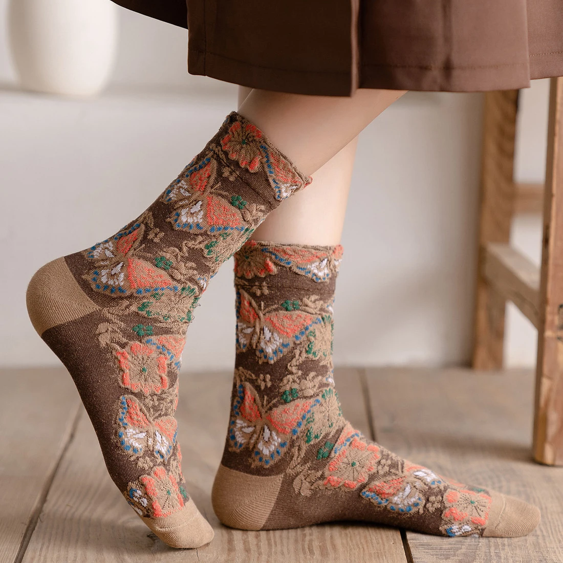 Çiçek Nakış kadın Çorap Kore M - Embroidery On Socks incelemesi ve fiyatı