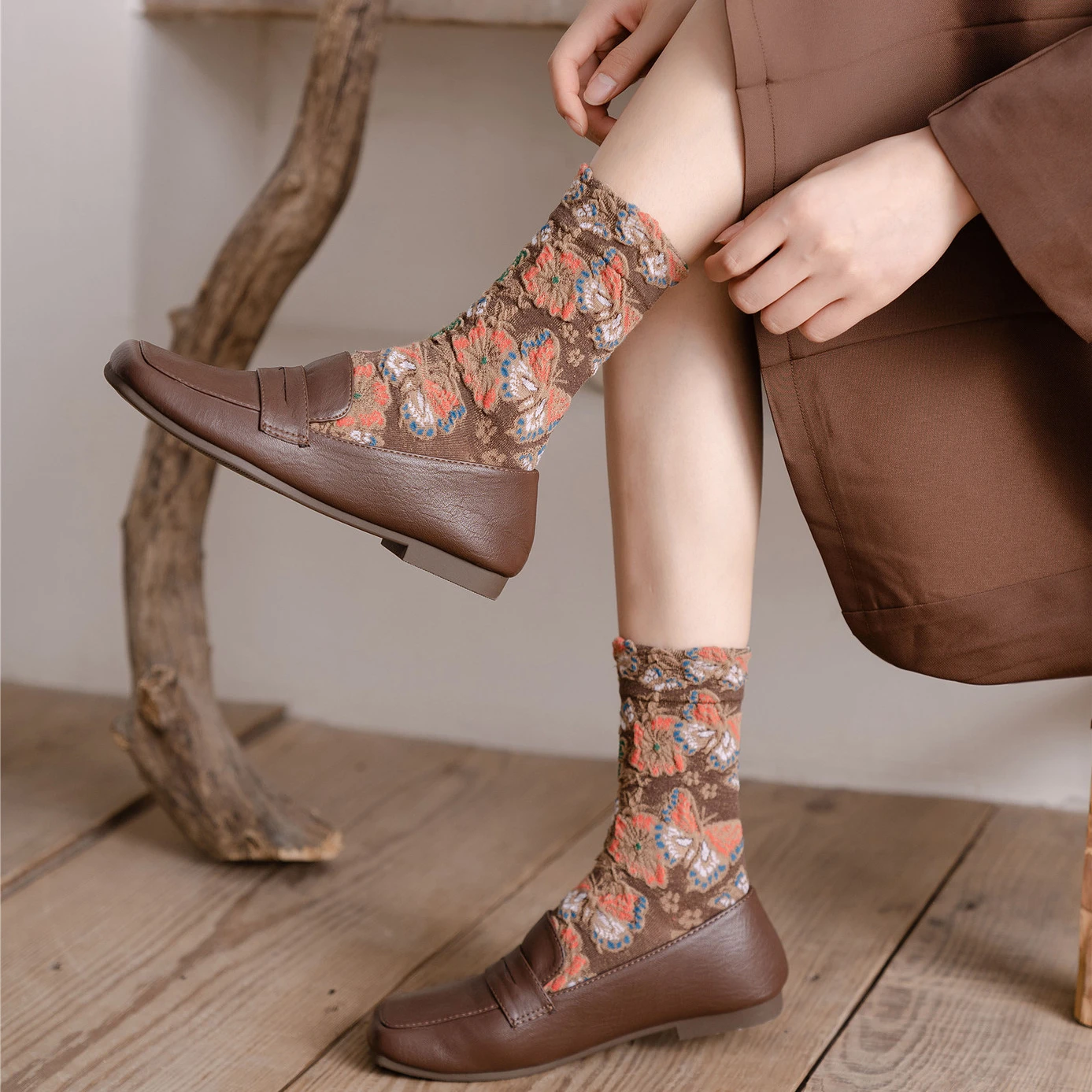 Çiçek Nakış kadın Çorap Kore M - Embroidery On Socks incelemesi ve fiyatı