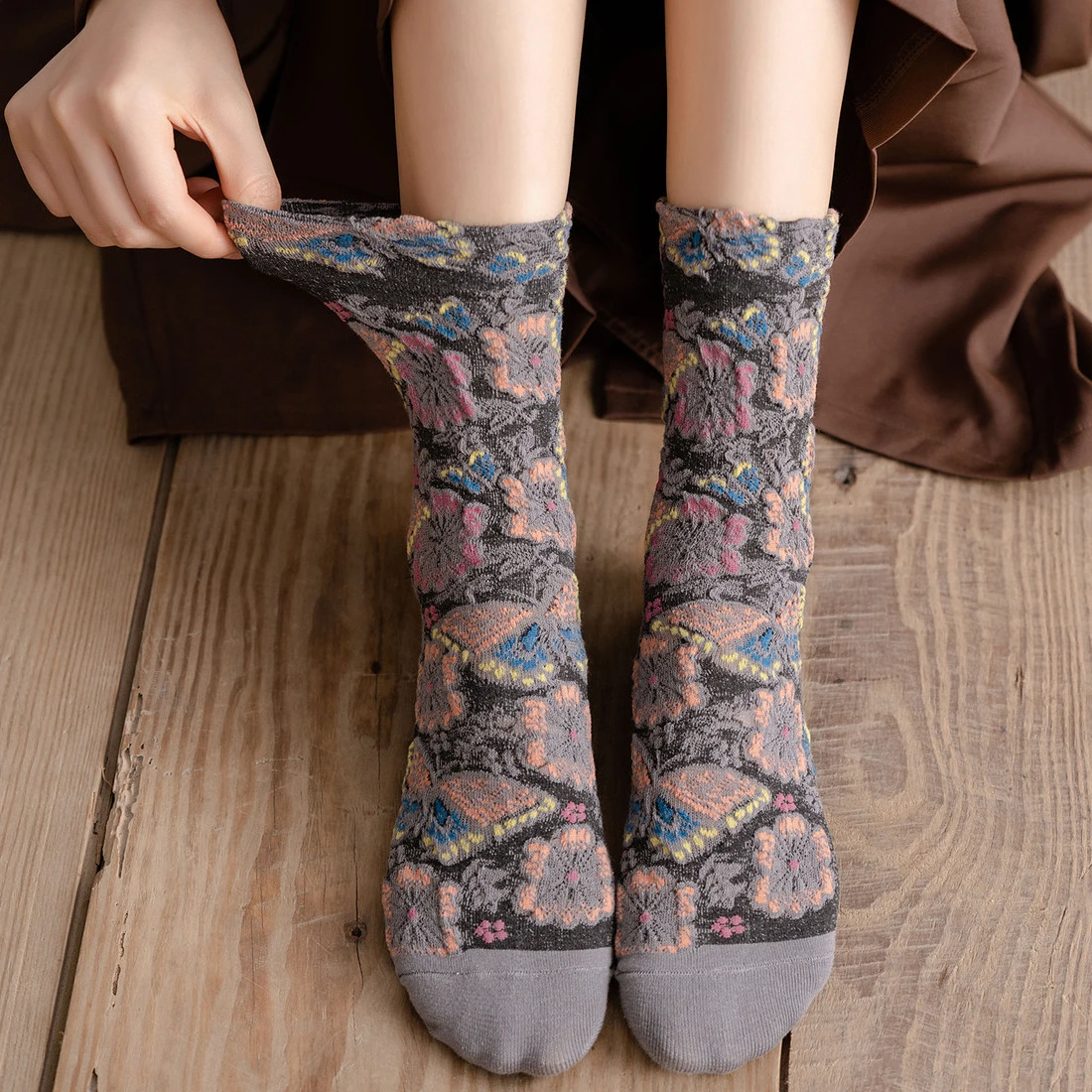 Çiçek Nakış kadın Çorap Kore M - Embroidery On Socks incelemesi ve fiyatı