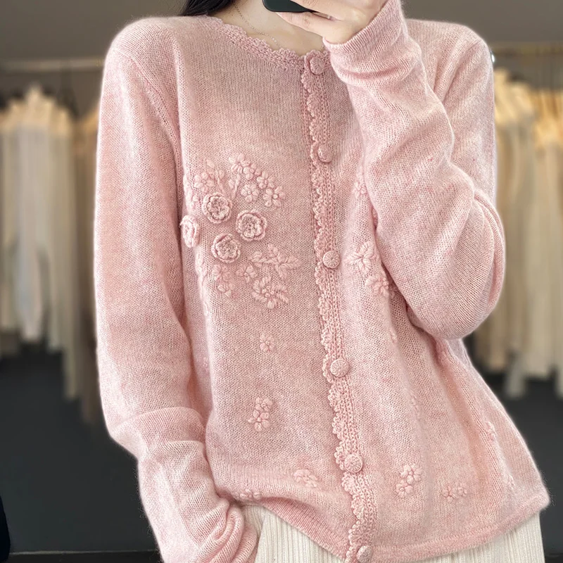 Kadın % 100% Saf Kaşmir Hırka  - Embroidery Thread Yarn incelemesi ve fiyatı