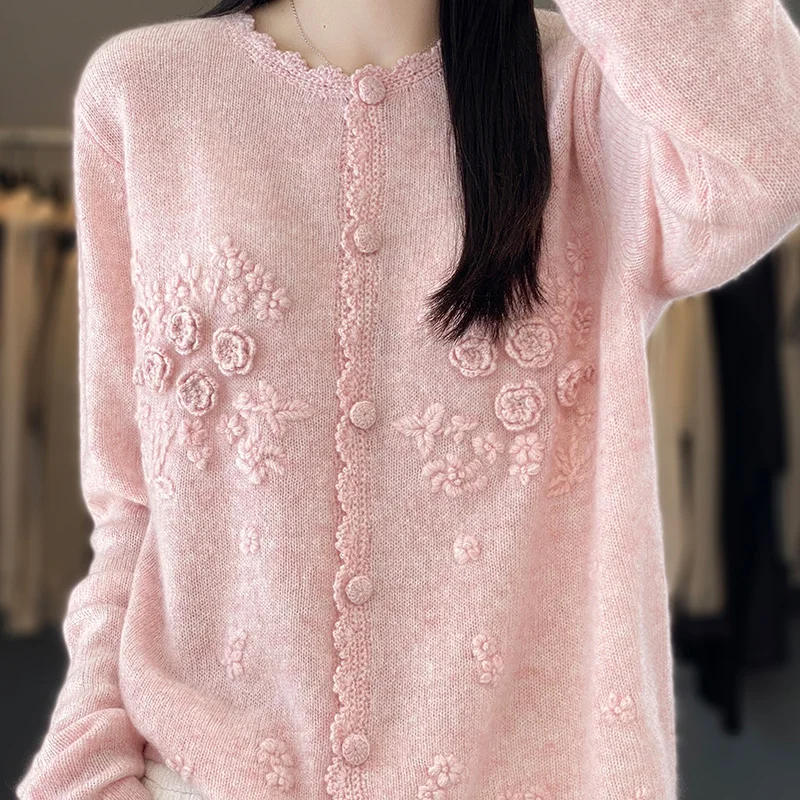 Kadın % 100% Saf Kaşmir Hırka  - Embroidery Thread Yarn incelemesi ve fiyatı