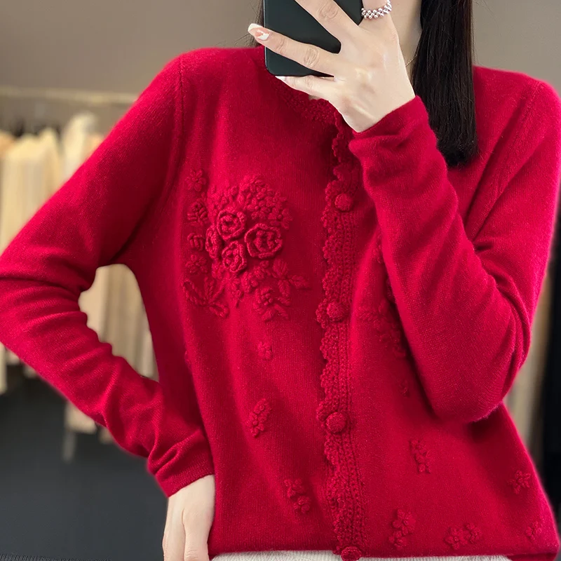 Kadın % 100% Saf Kaşmir Hırka  - Embroidery Thread Yarn incelemesi ve fiyatı