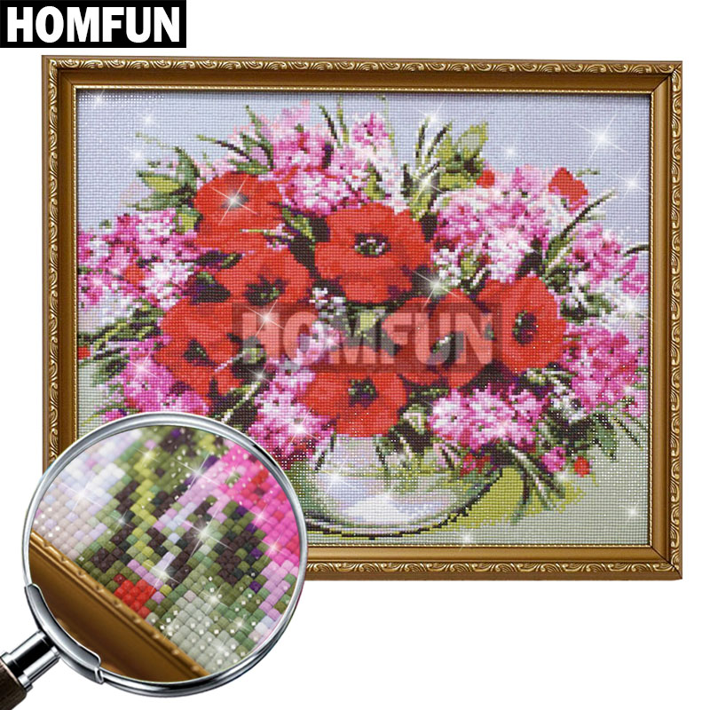 HOMFUN tam elmas nakış 
