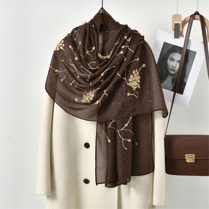 Zarif Nakış Çiçek Başörtüsü Eş - Embroidery Hijab incelemesi ve fiyatı